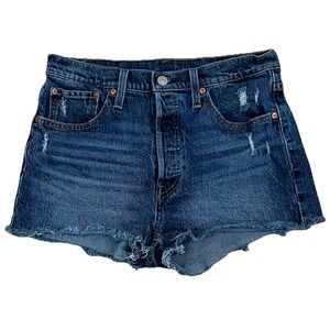 Levi's 501 Women's Jean‎ Shorts W29 Blue Original Fit High Rise Button Fly 2.5"L
